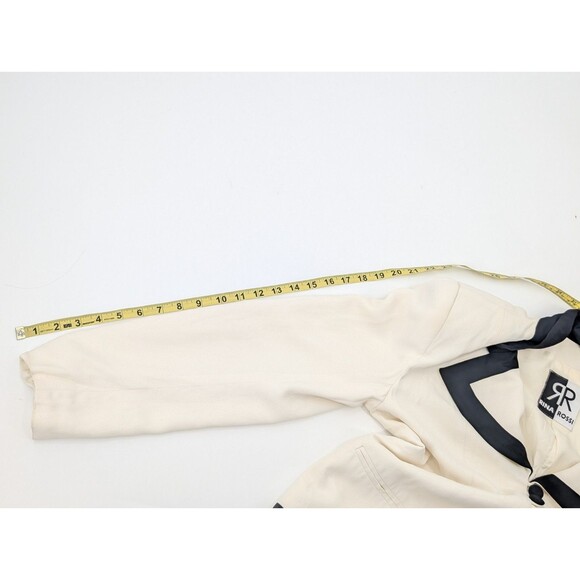 Rina Rossi Vintage White Black Button Tailored Crop Blazer Jacket Size S/M - Picture 5 of 8